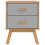 VidaXL vidaXL Bedside Cabinet Nightstand Bed Table Grey and Brown Solid Wood Pine 7