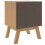 VidaXL vidaXL Bedside Cabinet Nightstand Bed Table Grey and Brown Solid Wood Pine 9