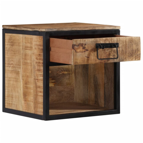 VidaXL vidaXL Bedside Cabinet Nightstand Side Table Bed Cabinet Solid Wood Mango 1