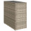 VidaXL vidaXL Garden Side Table with Glass Top Dining Table Light Grey Poly Rattan 7