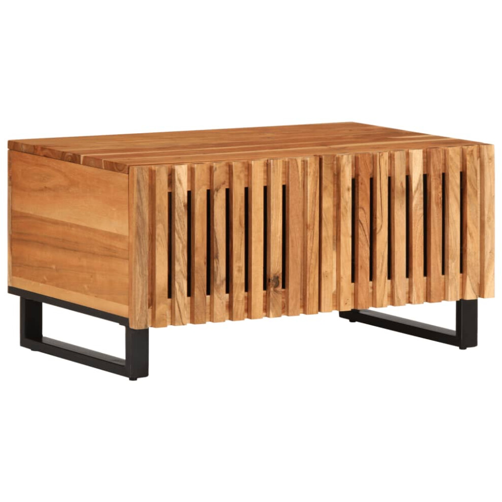 Vidaxl Brown Coffee Table Hallway Tea End Table Accent Side Table Solid Wood Acacia