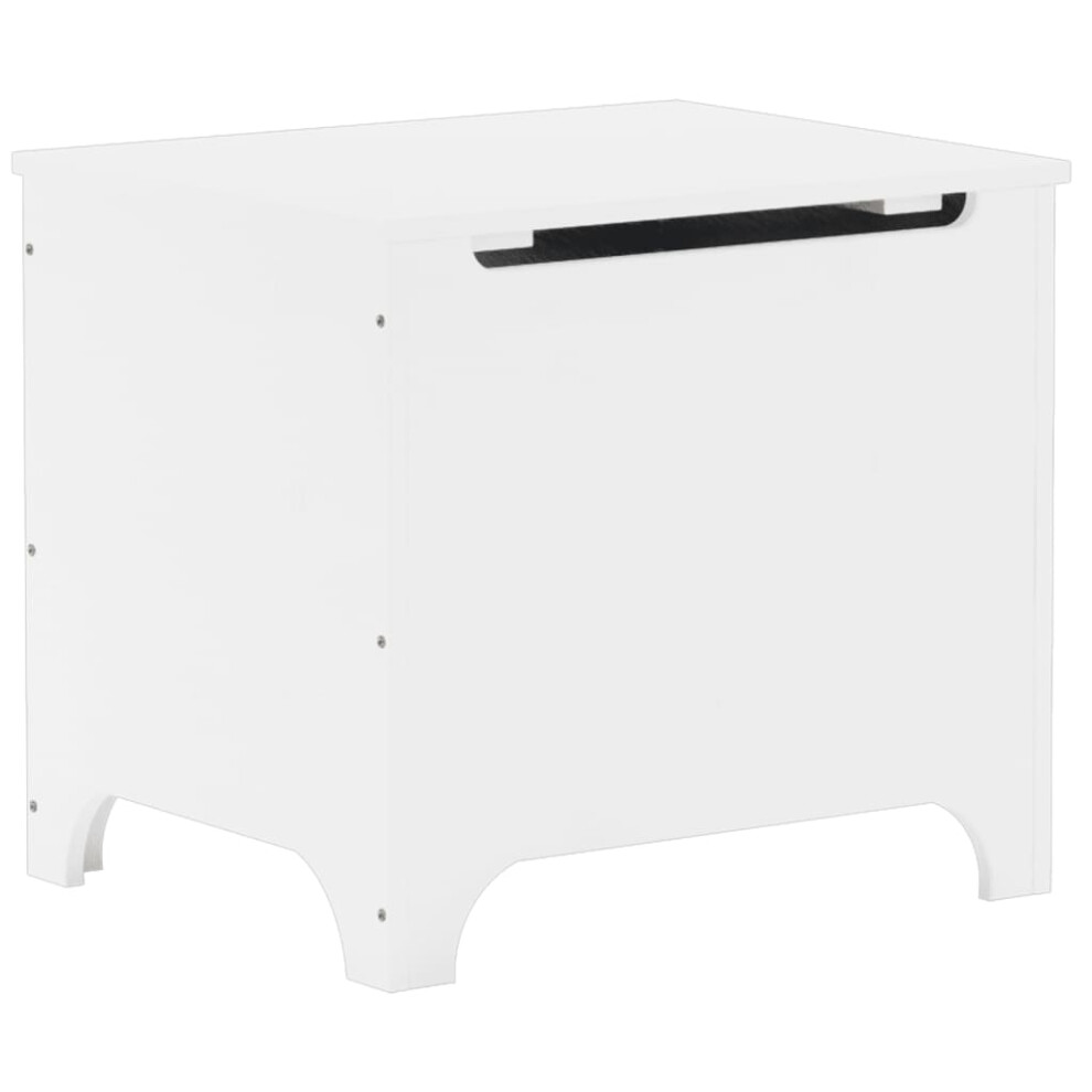 vidaXL Storage Box with Lid Blanket Box Storage Chest White Solid Wood Pine