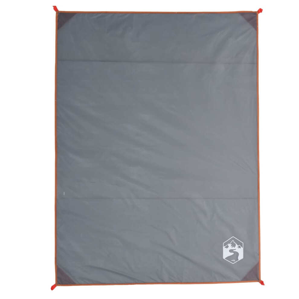 vidaXL Picnic Blanket with Pegs Camping Outdoor Rug Picnic Mat Grey and Orange