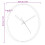 VidaXL vidaXL Wall Clock Quartz Round Wall Clock Gold and White Polystyrene and Glass 7