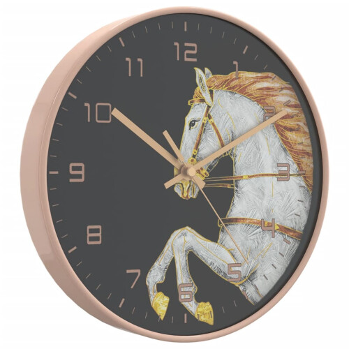VidaXL vidaXL Wall Clock Quartz Round Wall Clock Gold and White Polystyrene and Glass 2