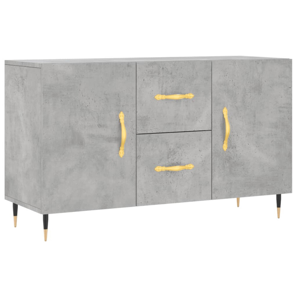 vidaXL Sideboard Storage Side Cabinet Cupboard Concrete Grey Engineered Wood