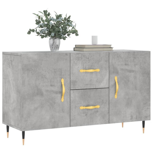 VidaXL vidaXL Sideboard Storage Side Cabinet Cupboard Concrete Grey Engineered Wood 2