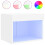 VidaXL vidaXL Bedside Cabinet with LED Lights Wall-mounted Nightstand Bed Table White 2