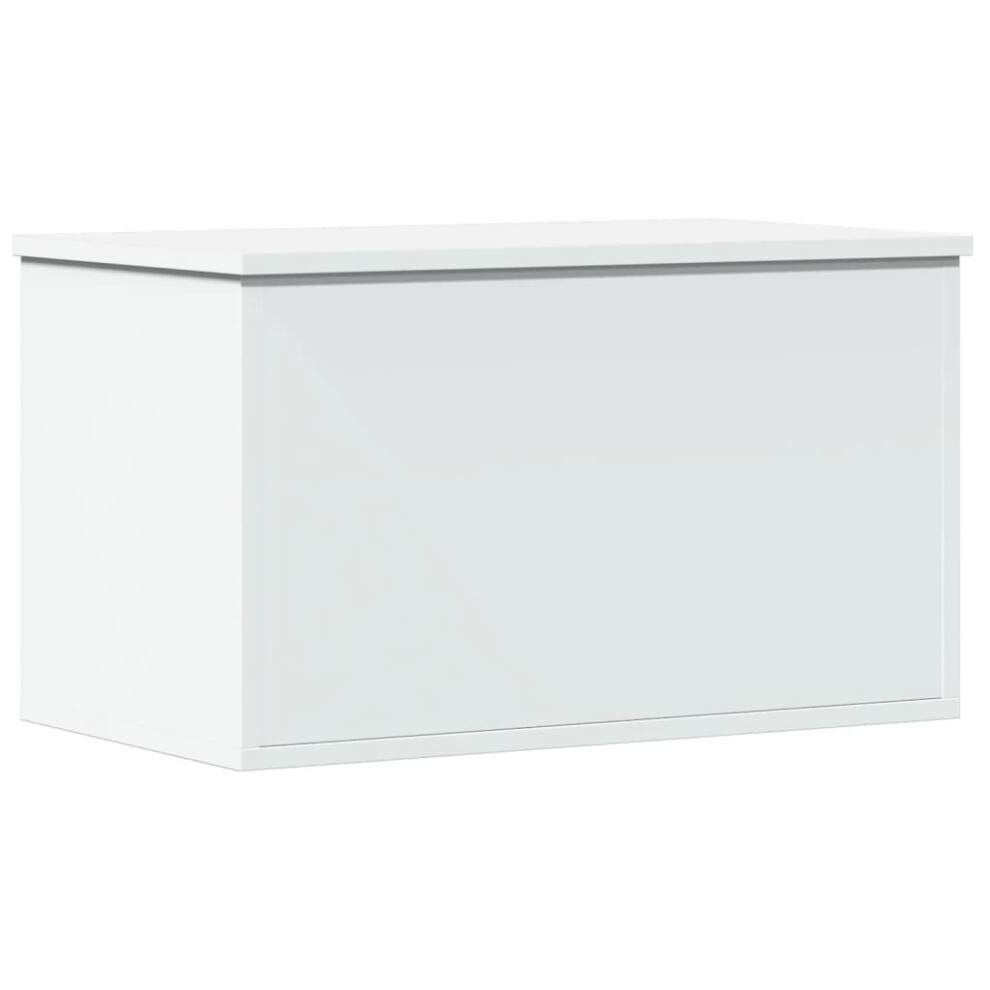 vidaXL Storage Box Toy Box Blanket Box Storage Chest White Engineered Wood