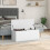 VidaXL vidaXL Storage Box Toy Box Blanket Box Storage Chest White Engineered Wood 3