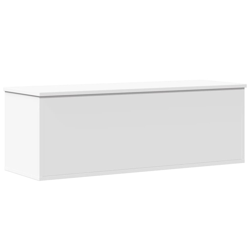 vidaXL Storage Box Toy Box Blanket Box Storage Chest White Engineered Wood