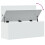 VidaXL vidaXL Storage Box Toy Box Blanket Box Storage Chest White Engineered Wood 8
