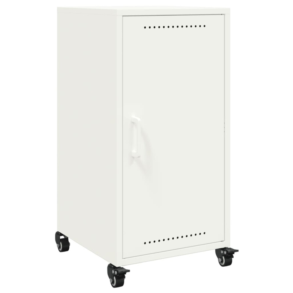 vidaXL Sideboard Storage Cupboard Cabinet Highboard White Cold-rolled Steel