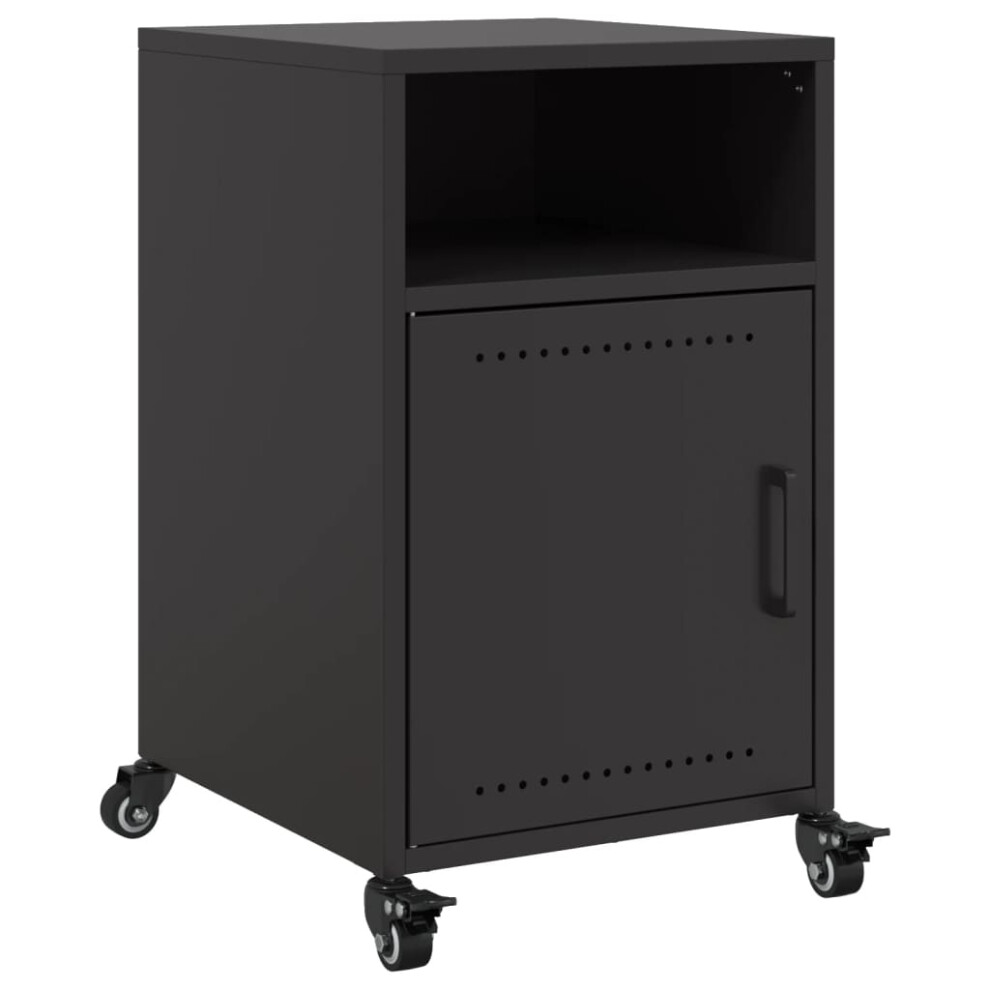 vidaXL Bedside Cabinet Bedroom Nightstand Bed Table Bed Cabinet Black Steel