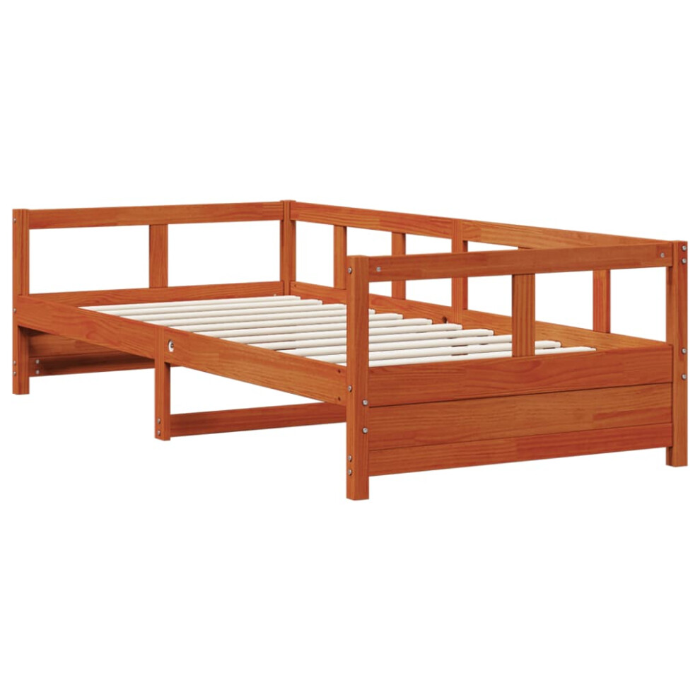 Vidaxl Daybed Sofa Bed Sleeper Bed Couch Wax Brown 90X200 Cm Solid Wood Pine