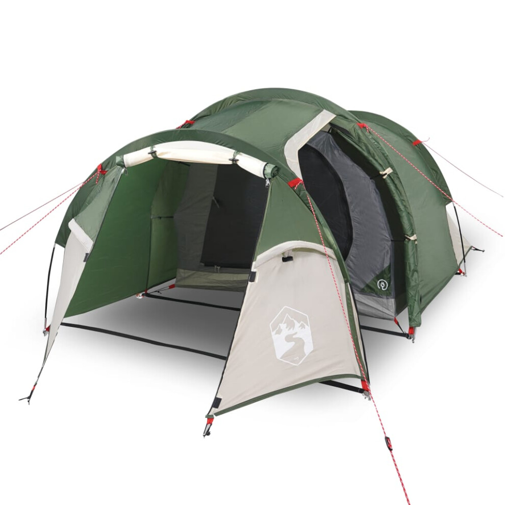 Vidaxl Camping Tent Tunnel 2-Person Lightweight Dome Tent Waterproof Green