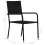 VidaXL vidaXL Garden Dining Chairs 2 pcs Stackable Outdoor Chair Black Poly Rattan 6