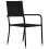 VidaXL vidaXL Garden Dining Chairs 2 pcs Stackable Outdoor Chair Black Poly Rattan 2