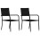VidaXL vidaXL Garden Dining Chairs 2 pcs Stackable Outdoor Chair Black Poly Rattan 1