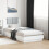 VidaXL vidaXL Bed Frame with Headboard Bed White 90x190 cm Single Engineered Wood 3