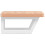 VidaXL vidaXL Basin Shelf Wall Mounted Bathroom Countertop Steel and Solid Wood Beech 5