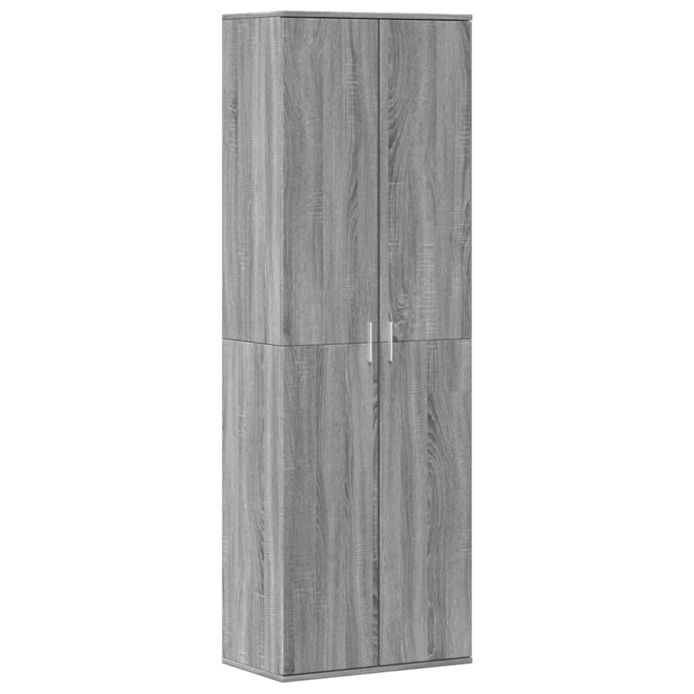 vidaXL Highboard Sideboard Cabinet Side Cupboard Grey Sonoma Engineered Wood