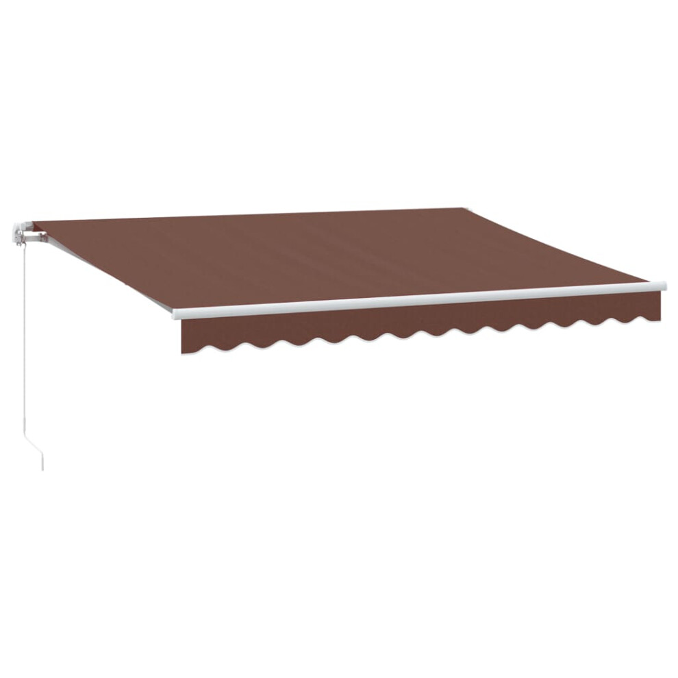 Vidaxl Manual Retractable Awning Privacy Screen Sunshade 350X250 Cm Brown
