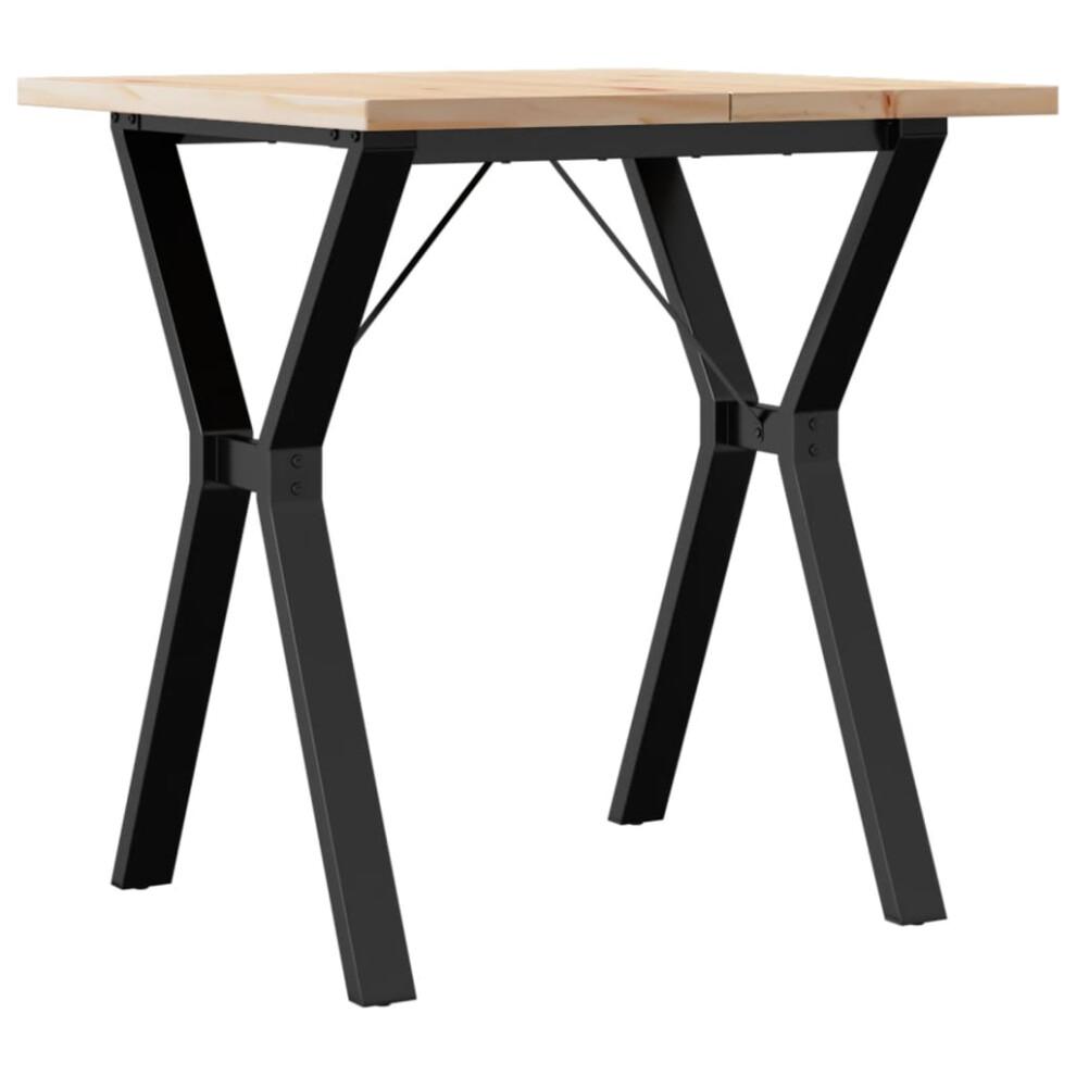 Vidaxl Dining Table Kitchen Dinner Table Y-Frame Solid Wood Pine And Steel