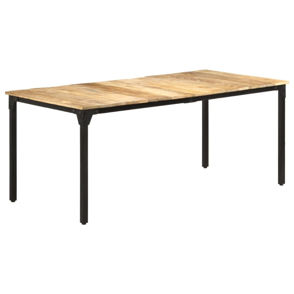 vidaXL Rough Mango Wood Dining Table 180x90x76 cm Kitchen Office Furniture