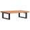 VidaXL vidaXL Basin Shelf Wall Mounted Bathroom Countertop Steel and Solid Wood Beech 1