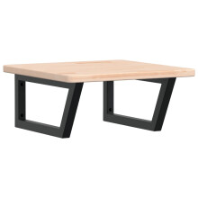 vidaXL Basin Shelf Wall Mounted Bathroom Countertop Steel and Solid Wood Oak