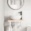 VidaXL vidaXL Basin Shelf Wall Mounted Bathroom Countertop Steel and Solid Wood Beech 3