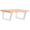 VidaXL vidaXL Basin Shelf Wall Mounted Bathroom Countertop Steel and Solid Wood Beech 2