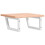 VidaXL vidaXL Basin Shelf Wall Mounted Bathroom Countertop Steel and Solid Wood Beech 6