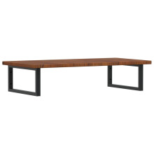 vidaXL Basin Shelf Wall Mounted Bathroom Countertop Steel and Solid Wood Oak