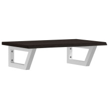 vidaXL Basin Shelf Wall Mounted Bathroom Countertop Steel and Solid Wood Oak