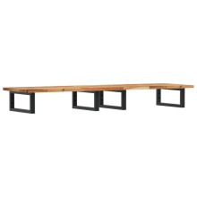 vidaXL Basin Shelf Wall Mounted Bathroom Countertop Steel & Solid Wood Acacia