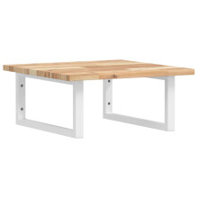 vidaXL Basin Shelf Wall Mounted Bathroom Countertop Steel & Solid Wood Acacia