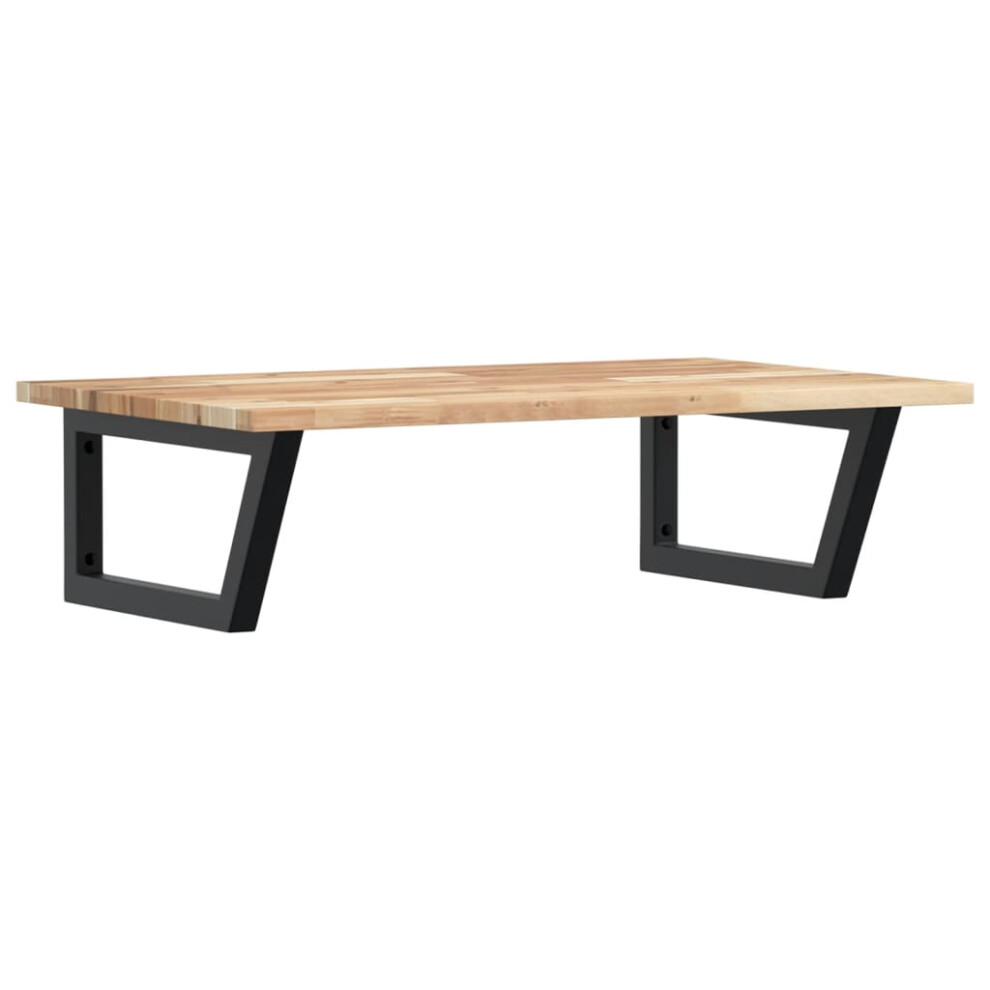 Vidaxl Basin Shelf Wall Mounted Bathroom Countertop Steel & Solid Wood Acacia