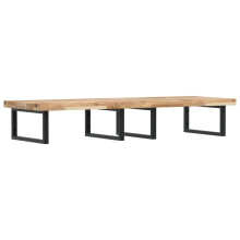 vidaXL Basin Shelf Wall Mounted Bathroom Countertop Steel & Solid Wood Acacia