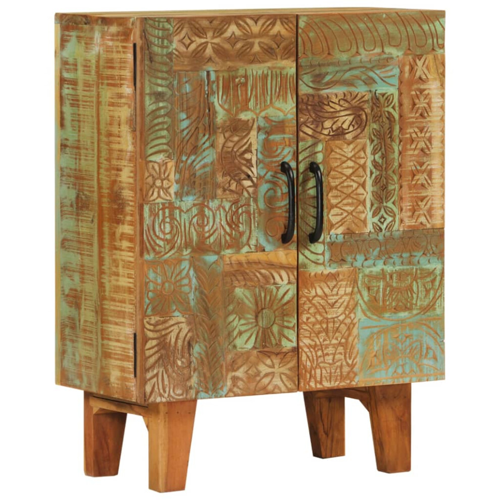 Vidaxl Hand Carved Sideboard Storage Cabinet Side Cabinet Solid Wood Reclaimed