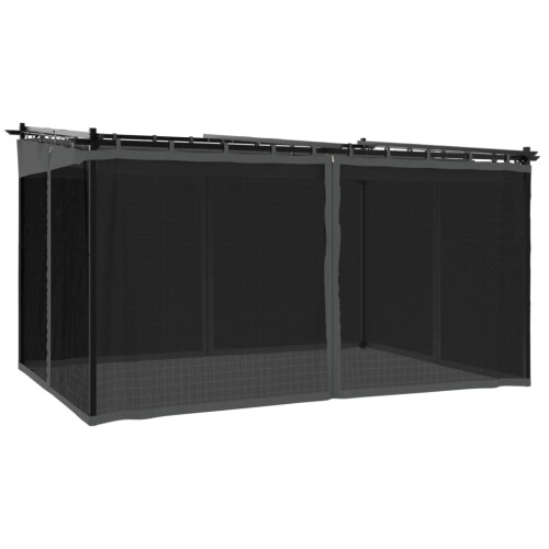 VidaXL vidaXL Pavillon mit Netzwänden Anthrazit 4x3 m Stahl 1