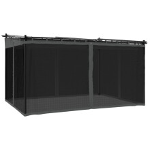 vidaXL Pavillon mit Netzwänden Anthrazit 4x3 m Stahl