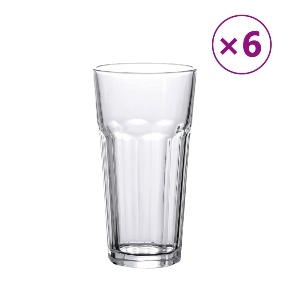 vidaXL Beer Glasses Cocktail Juice Tumblers Drinks Beer Mugs 6 pcs 475 ml