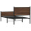 VidaXL vidaXL Metal Bed Frame with Headboard and Footboard Brown Oak Small Single 7