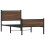 VidaXL vidaXL Metal Bed Frame with Headboard and Footboard Brown Oak Small Single 2