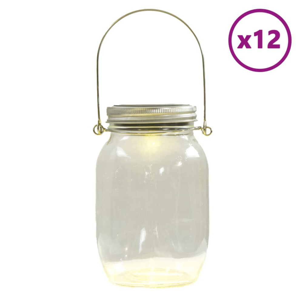Photos - Floodlight / Street Light VidaXL Solar Glass Light for Outdoor Garden Light Lantern 12 pcs Warm White