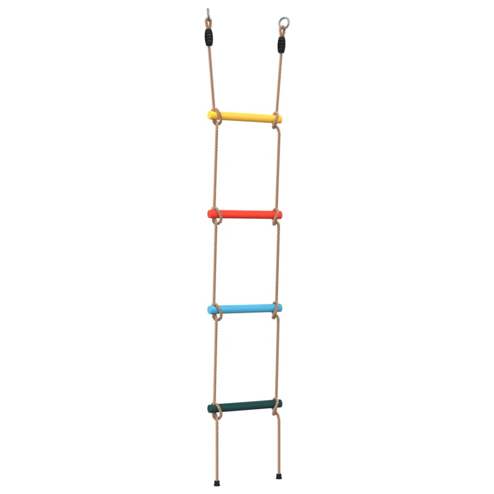 vidaXL Rope Ladder for Kids with 4 Rungs Children Climbing Ladder Multicolour