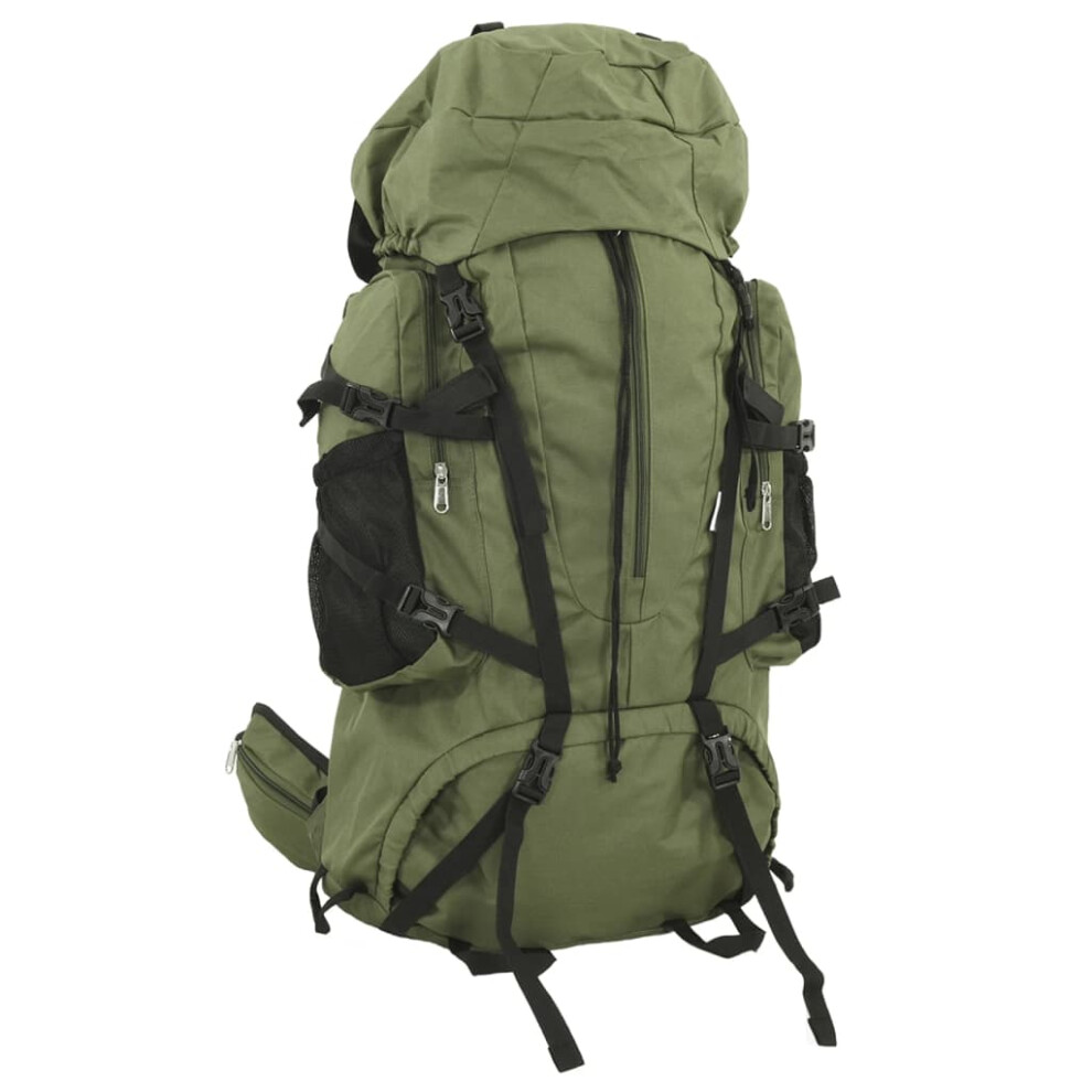 vidaXL Hiking Backpack Camping Travel Rucksack Army Green 60 L Oxford Fabric