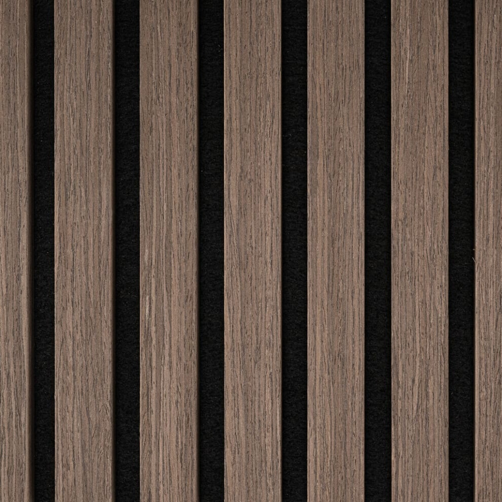 WallArt Aku Acoustic Wall Panels Slat Sound Absorbing Panel Dark Oak 4 pcs